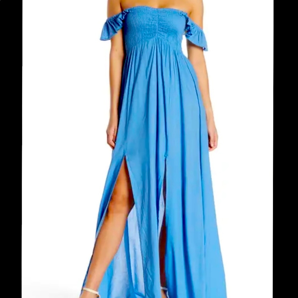 Off the shoulder maxi dress